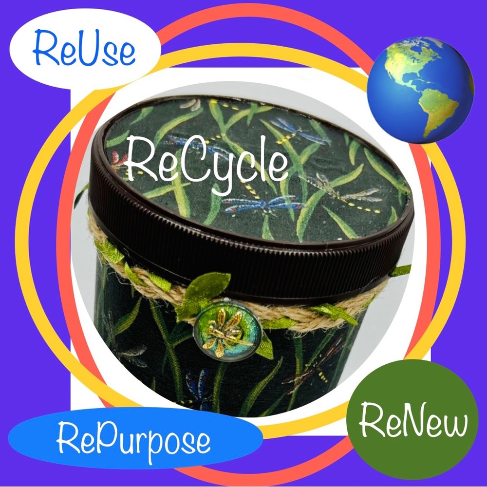 Live Sustainably • Buy UpCycled Functional Art • ReCycle ReNew ReUse RePurpose